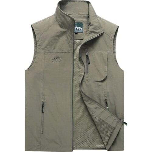 Mens Vests Autumn Mens Sleeveless Vest Spring Summer Casual Travels Vest Outdoors Thin Big Size Vest Waistcoat Oversized