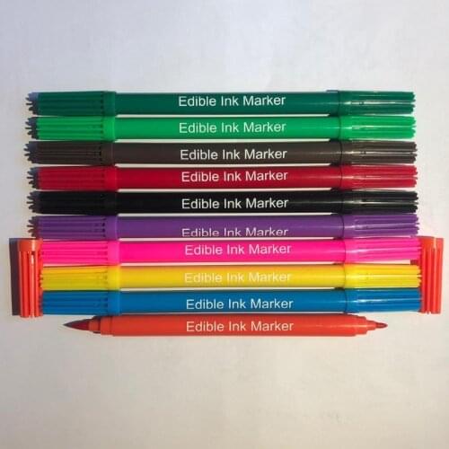 10 Color Edible Ink Markers Fine Tip Epoxy Resin Coloring Drawing Pen Craft Tool
