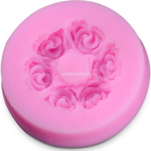 100pcs Chocolate Ice Moluds 3D Silicone Mold Rose Shaped Mould For Soap Candy Flowers Cake Decorating Tools
