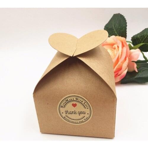 20pcs/lot Kraft Wedding Party Favors Gift Boxes for Chocolates/Cake/Handmade Food/Candy Paper gift packaging box