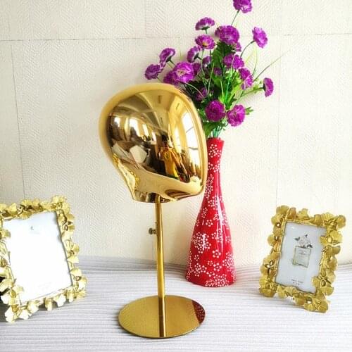 21'' Adjustable Mannequin Head Wig Making Head Cork Metal Head Wig Hat Glasses Display With Detachable Stand - Height: 40-55cm