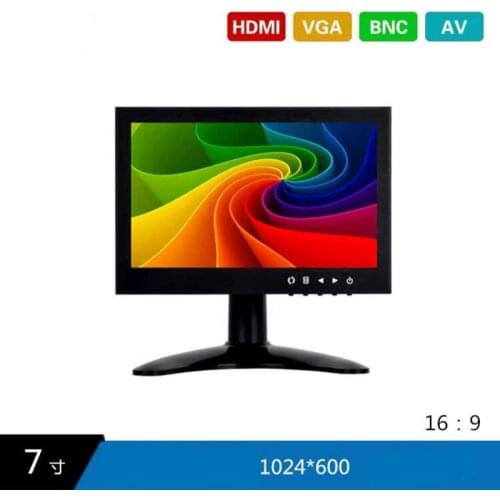 7 Inch Metal Case Built-in Battery Monitor For CCTV Camera Baby Monitor Microscope