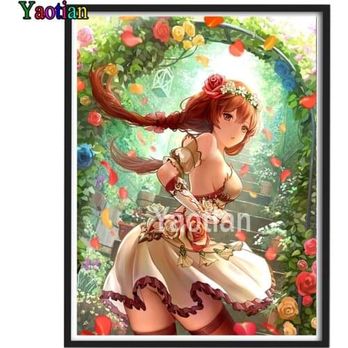 5D Diamond Painting Japanese cartoon pretty girl Full Square / Round New Arrival Diamond Embroidery Cross Stitch Craft Kit