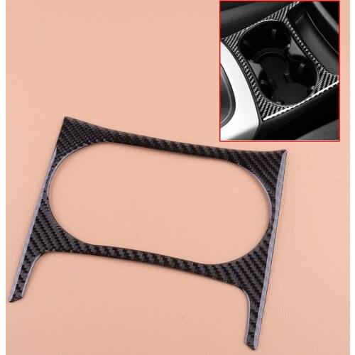 Carbon Fiber Car Console Water Cup Holder Panel Trim Cover Frame Fit For Audi Q5 SQ5 2013 2014 2015 2016 2017