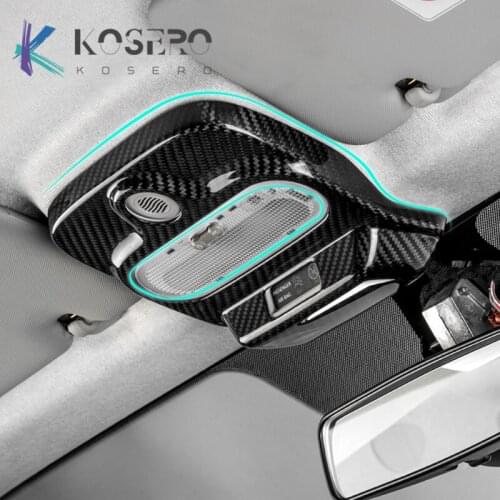 Car Roof Console Box Decorative Cover Carbon fiber Modification Sticker For New Smart 453 fortwo forfour Car Styling Accessories