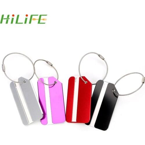 HILIFE Baggage Tags Metal Luggage Tag Label Luggage Boarding Pass Travel Suitcase Checked Card For Storage Bags