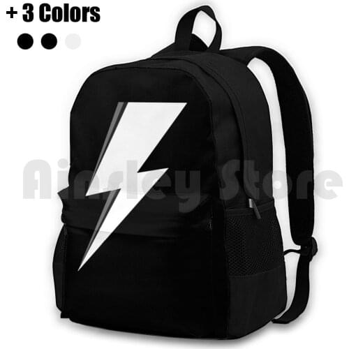 White Bowie Lightning Outdoor Hiking Backpack Riding Climbing Sports Bag David Bowie David Bowie 1972 David Bowie 1972 Music
