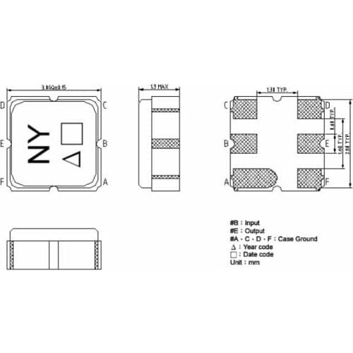 Free Shipping! 10PCS New Original TA0322A 0322A SAW Filter 433.92MHz SMD3.0X3.0mm