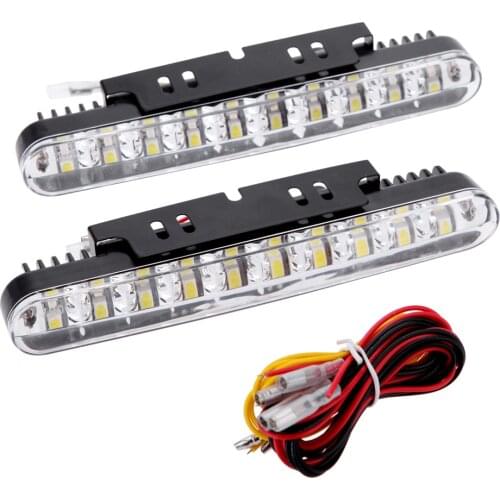 2Pcs 12V 5W 30LEDs Car Daytime Running Light DRL Daylight Lamp with Turn Signal Indicators Lights t5 led KKMOON For BMW e60 e90