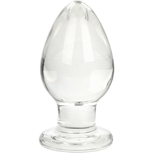 IKOKY Butt Stimulation Prostate Massager Anal Plug Glass Erotic Sex Toys for Women