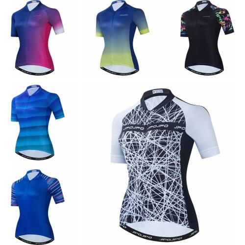 JPOJPO Bike Jersey Women Short Sleeve 2021 Summer Cycling Jersey Ropa Ciclismo Bicycle Clothing MTB Shirt Top Wear Maillot