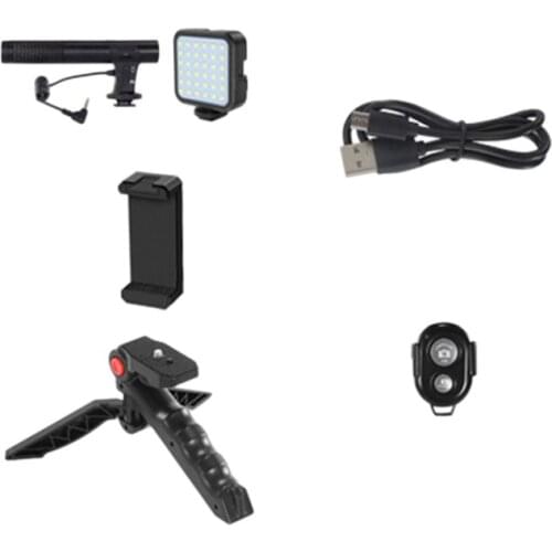 Ring Light,KIT-01LM Desktop Bracket Fill Light Set for Android Microphone LED Light Handle Stabilizer Bracket