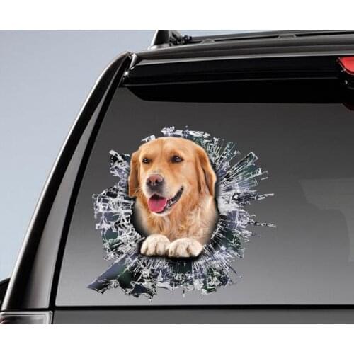 Golden Retriever Car Window Sticker Decal