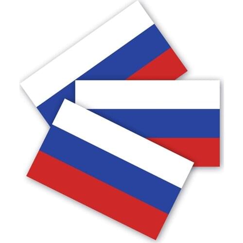 Russian Flag Bumper Stickers 3 Packs Are Made of Durable Waterproof Material, Car/truck Ship/MacBook/laptop Auto Decoration