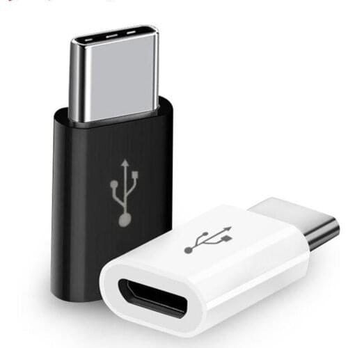 100pc Micro Usb Male To Type-c Microusb To Type C Converter Adapter for Huawei Macbook Oneplus Xiaomi Otg Data Charging Charger