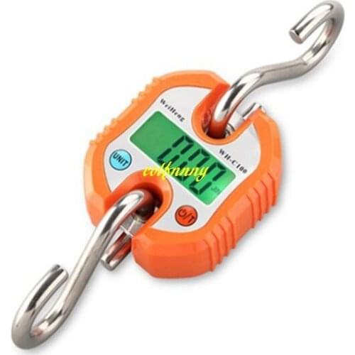 50pcs/lot Fast shipping 150kg Portable Digital Hanging Scale Electronic Crane Fishing Balance Weight Scale Hook