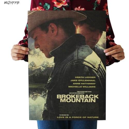 Movie Brokeback Mountain Kraft Paper Poster Home Room Decoration Painting 50.5x35cm