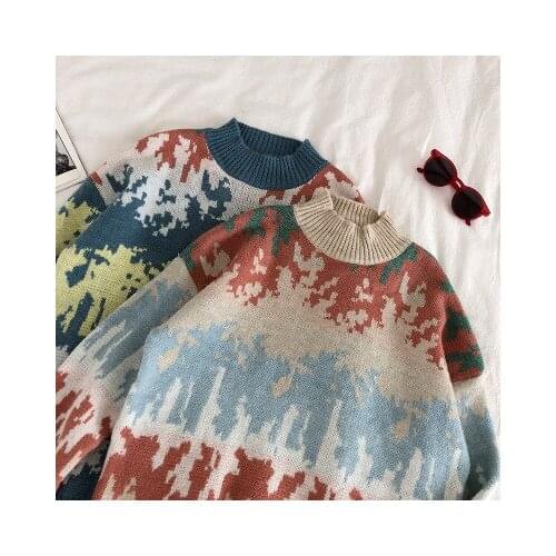 Casual Knitted Sweater Women Fashion Knitted Turtleneck Cashmere Pullover Autumn Winter Long Sleeve Loose Sweater Ladies Jumper