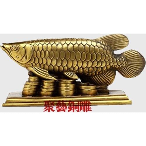 A carp fish every year more than pure copper ornaments arowana fish Home Furnishing lucky money crafts furnishings