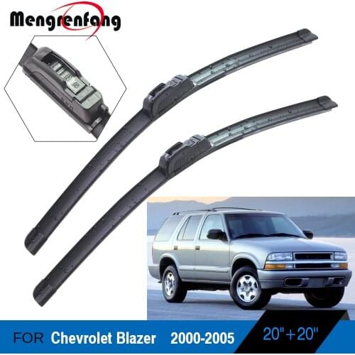 For Chevrolet Blazer Car Styling Wiper Blades Front Windscreen Soft Rubber Wiper J Hook Arms 2000 2001 2002 2003 2004 2005