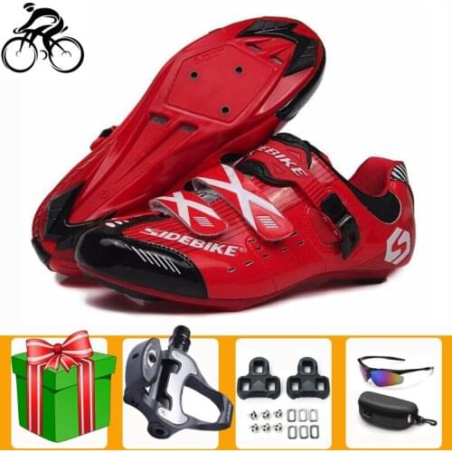 SIDEBIKE Road Cycling Shoes Men Professional Quality Non-slip Wear Outdoor Athletic Bicycle Comfortable Bike Lock Bicicleta