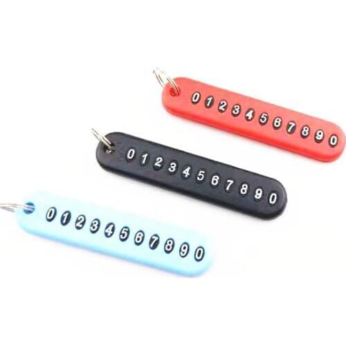 Anti-lost Phone Number Plate Car Keychain Pendant for Volvo S40 S60 S80 XC60 XC90 V40 V60 C30 XC70 V70