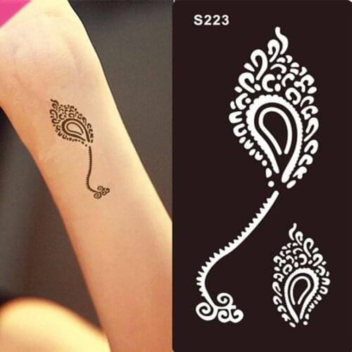 Tattoo Body Art Stencils Glitter Airbrush Template Body Paint Art Henna Mehndi Mehendi Paste Temporary Tatoo