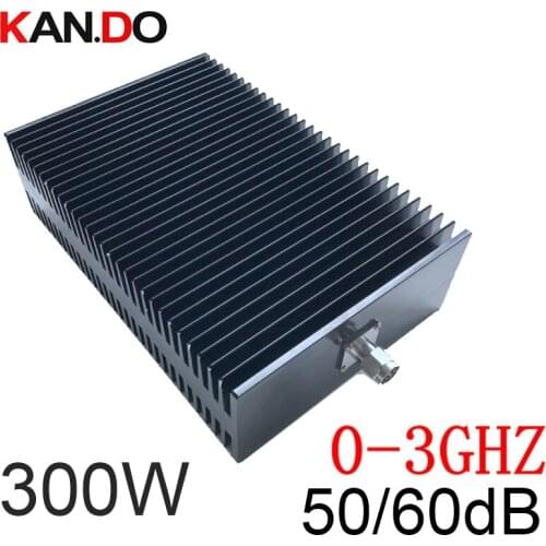 Telecom use 300W RF attenuator N male to N female DC-3Ghz 50-60DB attenuation RF COAXIAL jack Attenuator communication converter