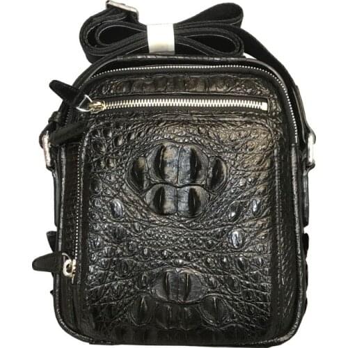 YL0032 Crocodile Quality Real Leather Luxury Shoulder Handbag Mens Famous Brands High Quality Fashionable Mens Bag