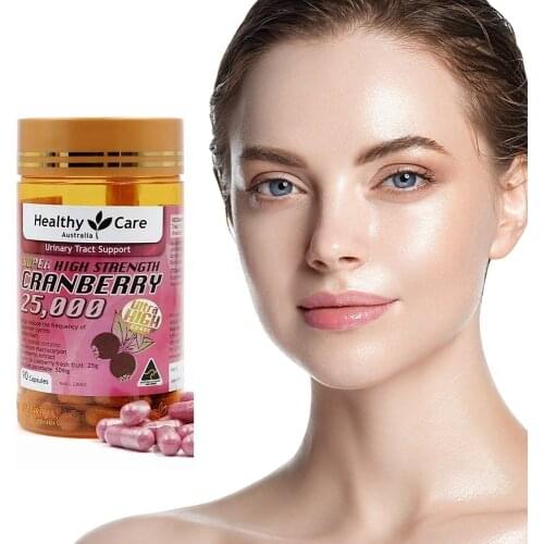 Healthy Care Cranberry 25000mg 90 Capsules Urinary Tract Women Health Symptomatic Relief Recurrent Cystitis Frequent Urination