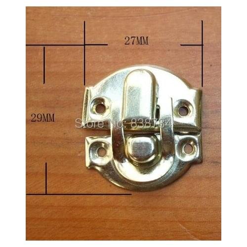 Golden Wine box Jewelry box hardware Latch Box lock Buckles wooden box Hasp lock 100pcs/lot 27*29mm