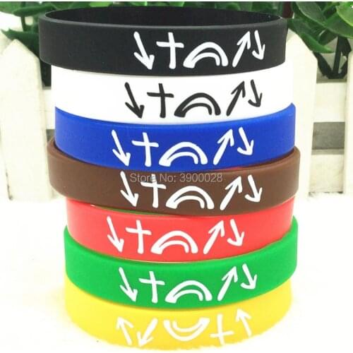 100pcs Jesus Christ He Came He Died He Arose Witness Multi Color wristbands silicone bracelets