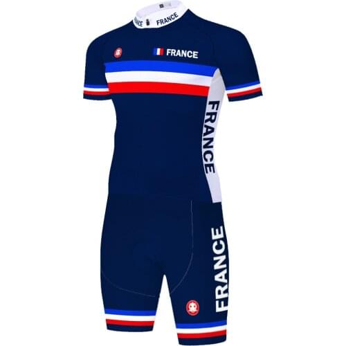 2021 france One Piece triathlon Skinsuit Roupa De Ciclismo Masculino Conjunto Ciclismo Uniforme Ciclismo Hombre 자전거의류 Ropa