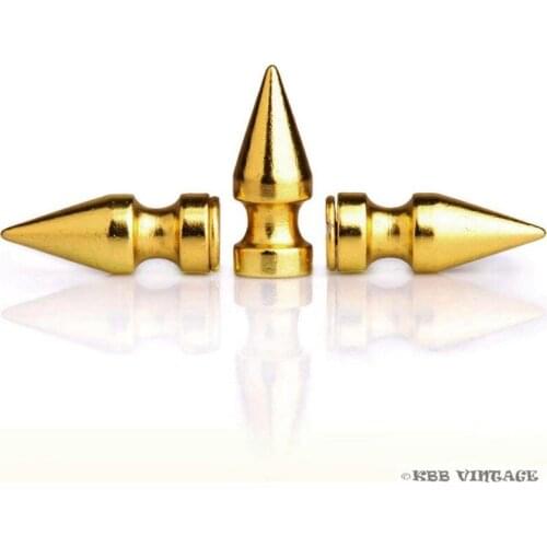 50pc Screwback Spikes Metal Punk Spikes Rock Large 1'' High-quality Gold