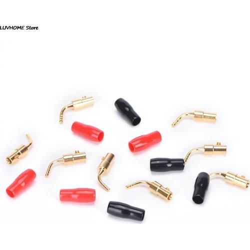 8PCS/lot 2MM Speaker Terminals Wire Pin Plug Banana Plugs Connectors Screw Lock Cable Wire Adapter With Rubber Covers Set