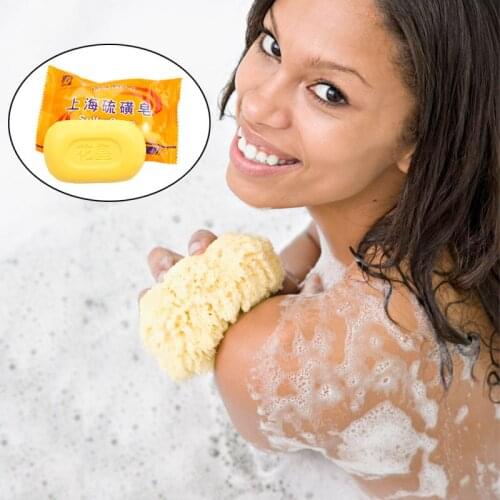 85g Sulphur Soap Skin Care Dermatitis Fungus Eczema Anti Bacteria Fungus Shower Bath Whitening Soaps @ME