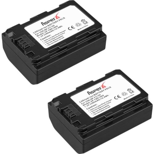 AsperX 2PCS 2280mAh NP-FZ100 NPFZ100 Camera Batteries for Sony BC-QZ1, Sony a9, a7R III, a7 III, ILCE-9 NP FZ100 Battery