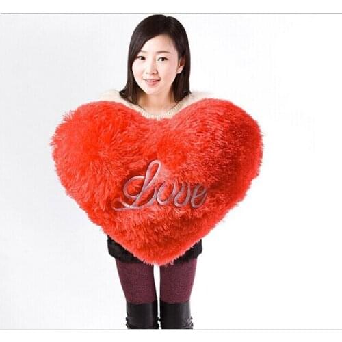 Large 55 cm plush toy , " love "Heart throw pillow ,girlfriend pillow , proposal gift w8869