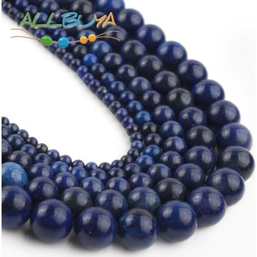 2 3 4 6 8 10 12mm Natural Stone Beads Lapis Lazuli Round Loose Beads for Jewelry Making DIY Bracelet Necklace Accessories Beads