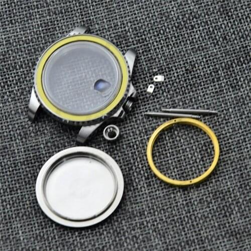 41mm Stainless Steel Watch Case Kit for ETA 2824 2836 8215 8205 2813 NH35 Watch Movement Replacement Parts