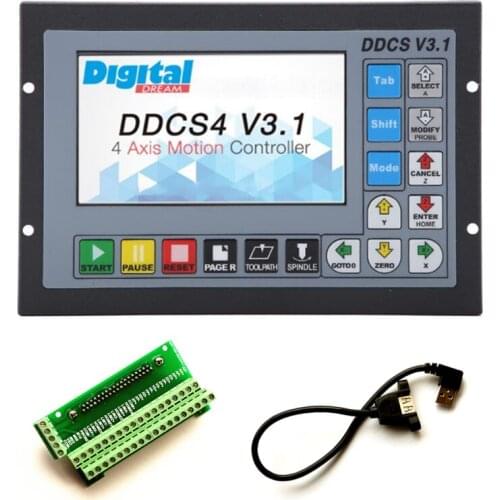 CNC Mach3 Offline Motion Controller 3 Axis 4 Axis 500Khz DDCSV3.1 Engraving Machine Controller Support USB for Diy CNC Machine