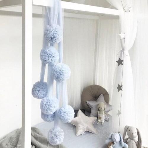Baby Room Decor Baby Bed Mosquito Net Crib Net Hanging Decoration Garland Ball for Wedding Party Childrens Room Accessories