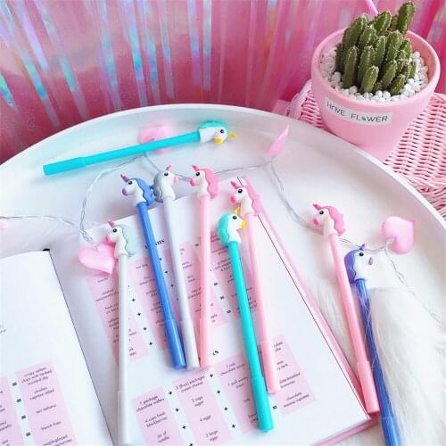Cute Unicorn Gel Pen Stationary Kawaii School Supplies Gel Ink Pen School Stationary Office Suppliers Pen Kids Gift Office