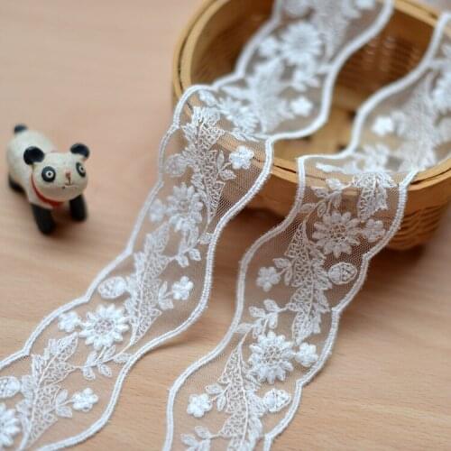 Hot sale Net cloth embroidery lace lace diy accessories small pure and fresh and delicate feel good 4.2 cm F263