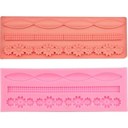 Pear Necklace Fondant Silicone Molds Cake Decorating Tools Lace Wave Cake Chocolate Sugarcrift Candy Gumpaste Moulds