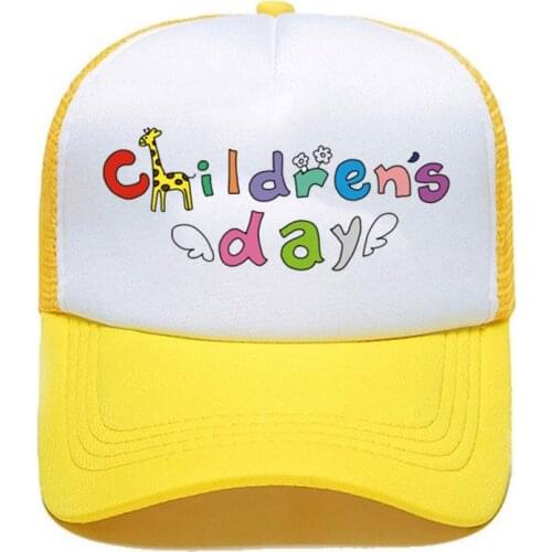 1PCS Mesh Cap Custom Logo Hat Black Snapback Wholesale Childrens day Men Women Simple Casual Hip Hop Trucker Hat Mesh Cap