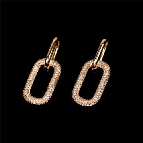 Liemjee Wholesale Creative Geometry Earrings Elegant Fashion Personality Jewelry For Women Luxury Namour Charm Gift All Seasons