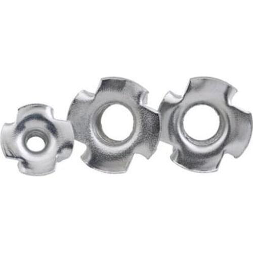 M4 M5 M6 M8 M10 T Nuts Four Claw Female Furniture Nuts Captive T Pronged Tee Blind Nuts Steel Zinc Plated