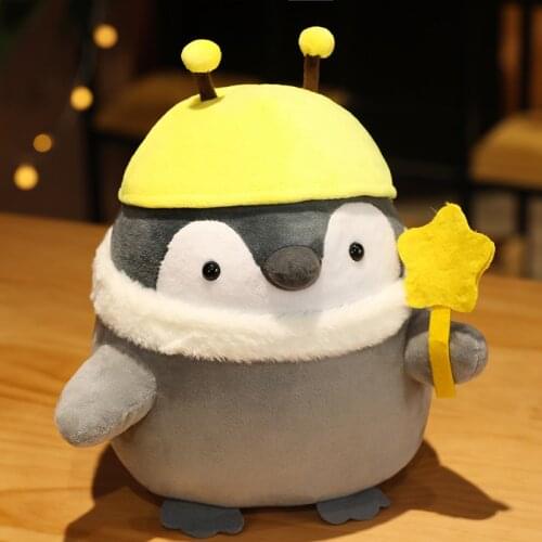 20-50cm Cute Changeable Little Penguin Rabbit Honey Powder Panda Little Red Hat Plush Stuffed Toy Girls Birthday Gift