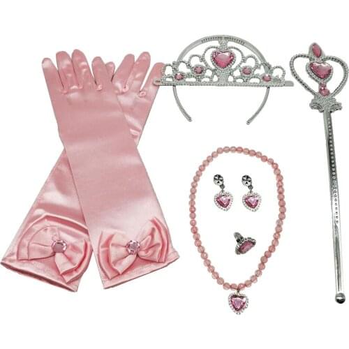 Princess Pretend Play Set for Little Girls, Jewelry Kit Including Tiara